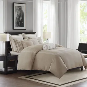 Madison Park Signature Jarvis Embroidery Oversized Duvet Style Comforter Set