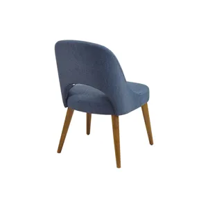 Nola Upholstered Dining Side Chairs with Cutout Back design (Set of 2) - Navy