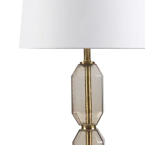 Zirconia Faceted Brown Glass Table Lamp - Brown
