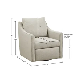 Christian Swivel Armchair - Natural