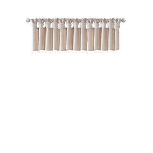 Madison Park Emilia Lightweight Faux Silk Valance With Beads