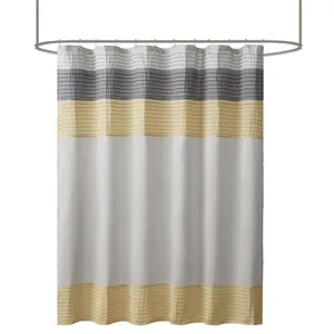 Amherst Faux Silk Shower Curtain - Yellow