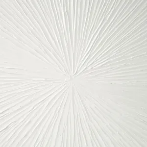 Madison Park Signature Sunburst Hand Painted Dimensional Resin Wall Art - White