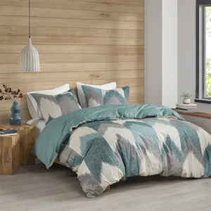 Alpine King/California King 3 Piece Duvet Cover Mini Set - Aqua