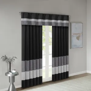 Madison Park Amherst Polyoni Pintuck Window Valance
