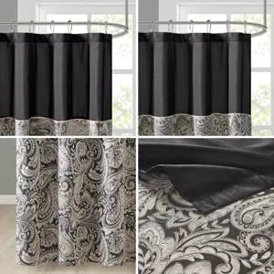 Madison Park Aubrey Jacquard Shower Curtain