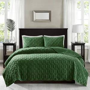 Madison Park Harper 3 Piece Velvet Quilt Set