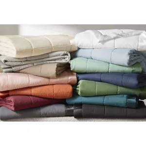 Madison Park Windom Lightweight Down Alternative Blanket with Satin Trim