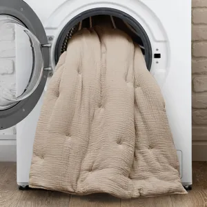 Breeze Cotton Gauze Embroidered Euro Sham - Taupe