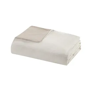 Dover Full/Queen 3 Piece Organic Cotton Oversized Duvet Cover Set - Natural