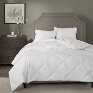 1000 Thread Count Cotton Rich Full/Queen Diamond Quilting Down Alternative Comforter - White