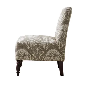 Lola Tufted Armless Chair - Taupe