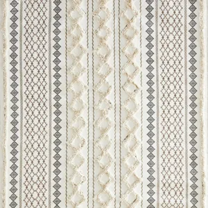 INK+IVY Imani Cotton Printed Shower Curtain with Chenille