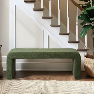 Steve Boucle Waterfall Bench - Green
