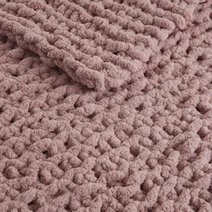 Madison Park Chenille Chunky Knit Throw