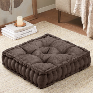Intelligent Design Azza Poly Chenille Square Floor Pillow Cushion Compress Pack