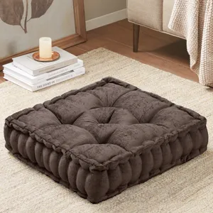 Intelligent Design Azza Poly Chenille Square Floor Pillow Cushion Compress Pack