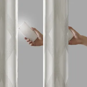 SunSmart Bentley Ogee Knitted Jacquard Total Blackout Curtain Panel