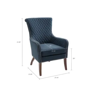 Heston Accent Chair - Dark Blue