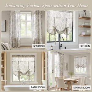 Madison Park Aria Floral Window Panel - Charcoal