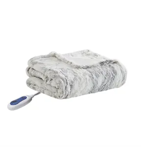 Beautyrest Zuri Oversized Faux Fur Heated Throw