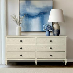 Victoria 6-drawer wood dresser (70