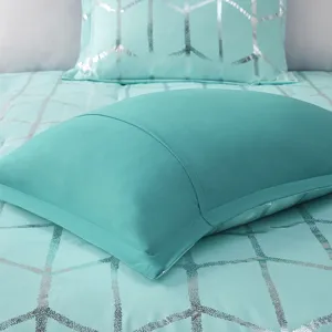 Intelligent Design Raina Metallic Printed Comforter Set