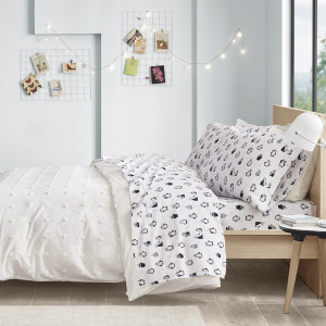 Intelligent Design Cozy Soft Cotton Flannel Printed Sheet Set