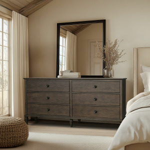 Victoria 6-drawer wood dresser (70