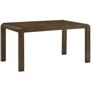 Madison Park Signature Ultra Rounded Waterfall Extension Dining Table - Weathered Brown