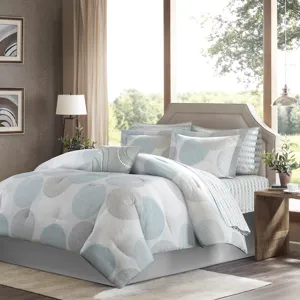 Madison Park Essentials Knowles Comforter Set with Cotton Bed Sheets