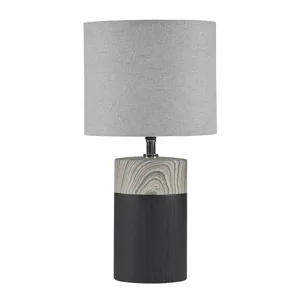 Nicolo Textured Ceramic Table Lamp - Black