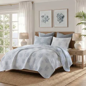 Harbor House Blue Mia Coral 3 Piece Quilt Mini Set