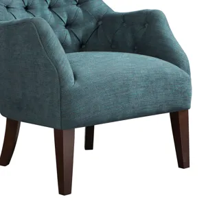 Hannah Button Tufted Wing Chair - Teal