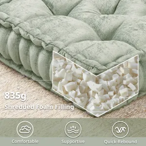 Intelligent Design Azza Poly Chenille Square Floor Pillow Cushion Compress Pack