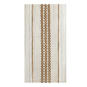 INK+IVY Imani Cotton Printed Curtain Panel with Chenille Stripe and Lining