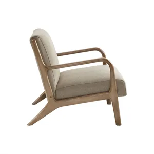 Novak Mid-Century Modern Accent Armchair - Taupe