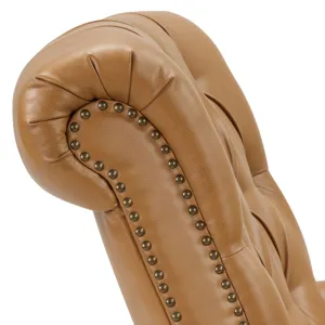Madison Park Aidan Upholstered Manual Push Back Recliner Chair with Nailheads