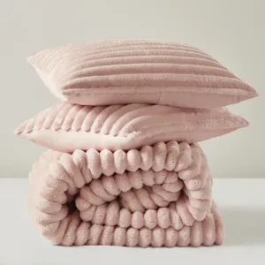 Intelligent Design Avril Fluffy Ribbed Plush Comforter Set