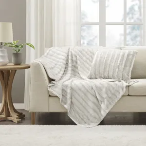 Duke Long Fur Throw - Ivory