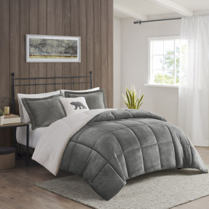 Woolrich Alton Plush to Sherpa Down Alternative Comforter Set