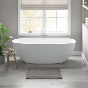 Splendor 100% Cotton Tufted 3000 GSM Reversible Bath Rug - Charcoal