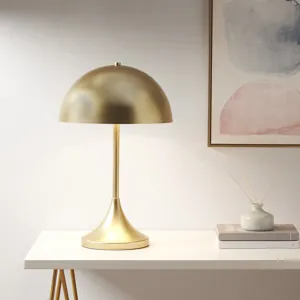 Bryson Dome-Shaped 2-Light Metal Table Lamp - Gold