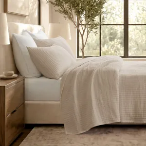 Harbor House Hayden  3-Piece Cotton Blend Textured Knit Quilt Set