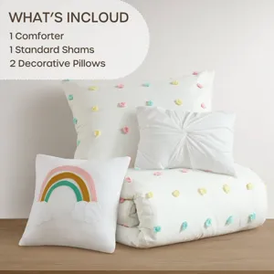 Urban Habitat Kids Callie Cotton Jacquard Pom Pom Comforter Set