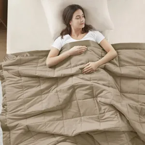 Madison Park Windom Lightweight Down Alternative Blanket with Satin Trim