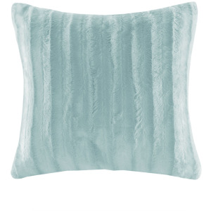 Duke Faux Fur Square Pillow - Blue