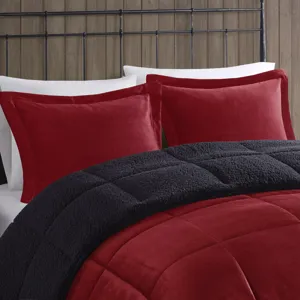 Woolrich Alton Plush to Sherpa Down Alternative Comforter Set