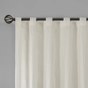 Madison Park Harper Solid Crushed Curtain Panel Pair
