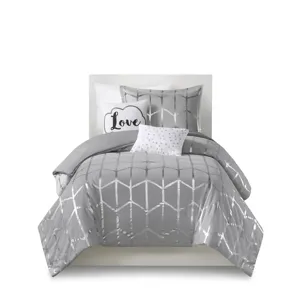 Intelligent Design Raina Metallic Printed Comforter Set